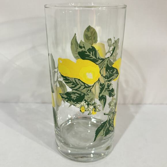 Vintage Set Of 4 Crisa Glassware Royal Norfolk Lemon Tree Tumblers 1970s 16 Oz - Picture 7 of 8